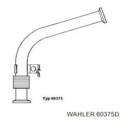 Патрубок системи рециркуляції ОГ EGR 60375D Wahler