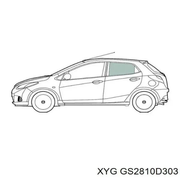 Скло задньої двері лівої GS2810D303 XYG