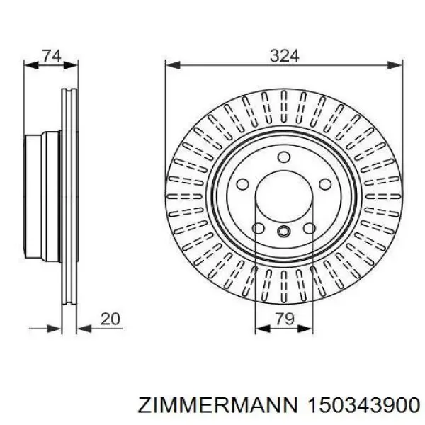 Гальмівні диски 150343900 Zimmermann