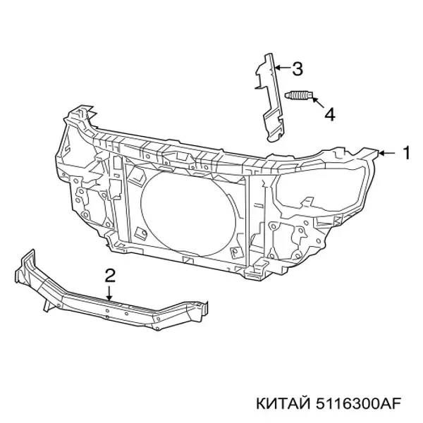 Купити Рамка радіатора Dodge Journey  