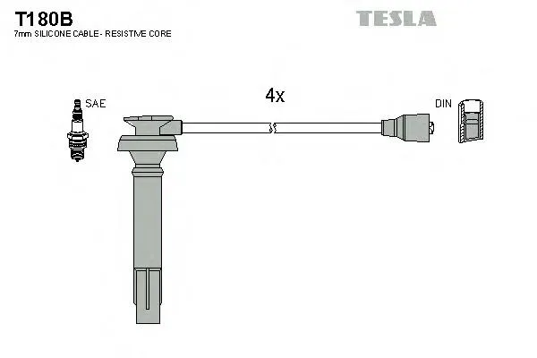 Високовольтні дроти T180B Tesla