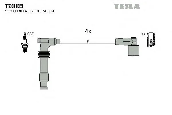 Високовольтні дроти T988B Tesla