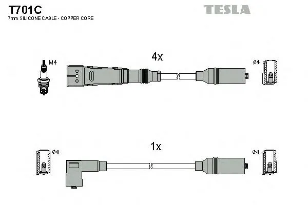 Високовольтні дроти T701C Tesla