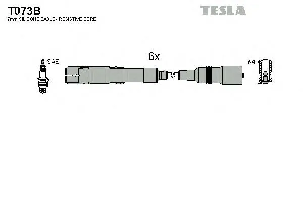 Високовольтні дроти T073B Tesla