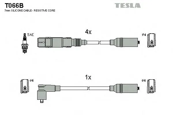 Високовольтні дроти T066B Tesla