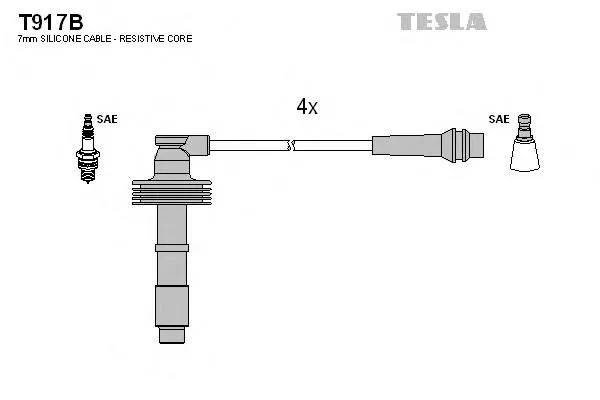 Високовольтні дроти T917B Tesla
