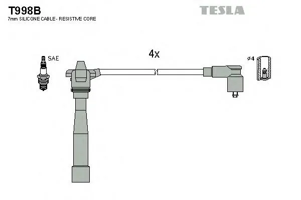 Високовольтні дроти T998B Tesla