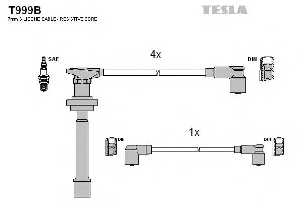 Високовольтні дроти T999B Tesla