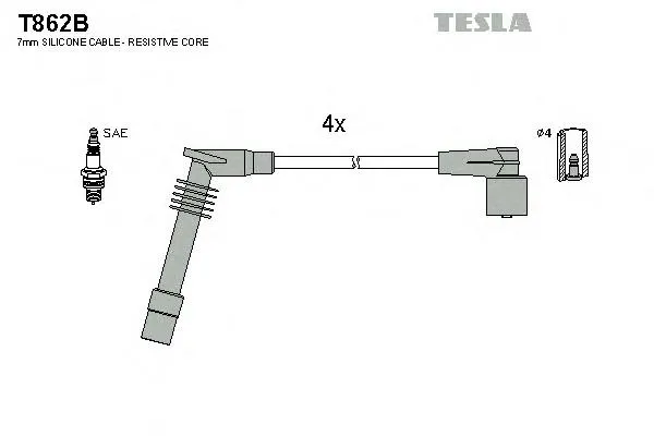 Високовольтні дроти T862B Tesla