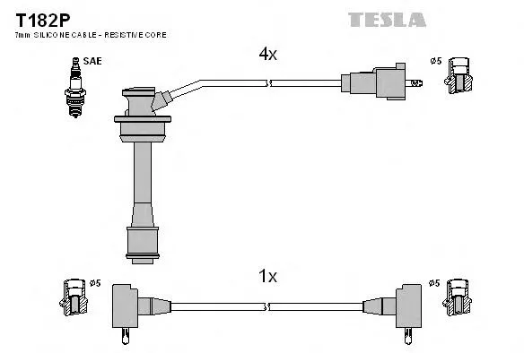 Високовольтні дроти T182P Tesla