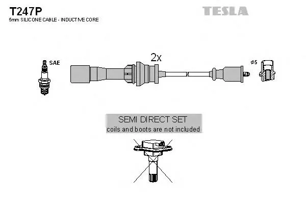 Високовольтні дроти T247P Tesla