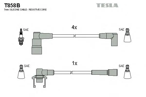 Високовольтні дроти T858B Tesla
