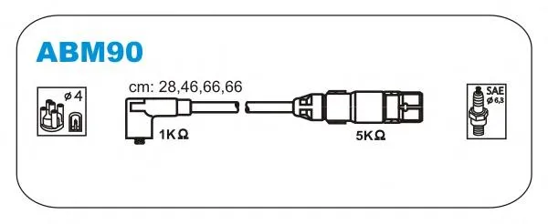 Високовольтні дроти ABM90 Janmor