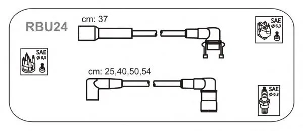 Високовольтні дроти RBU24 Janmor