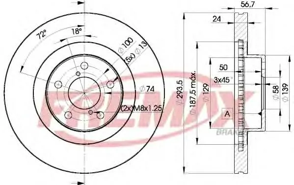 Гальмівні диски передні BD2630 Fremax