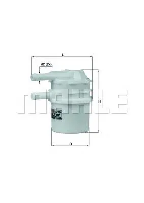 Паливний фільтр KL124 Mahle Original