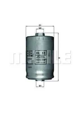 Паливний фільтр KL51 Mahle Original
