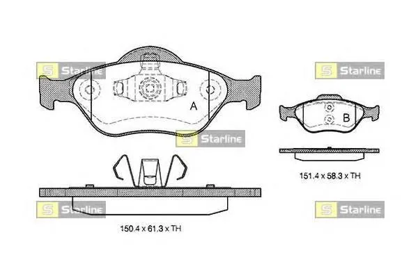 Передні тормозні колодки BDS306 Starline