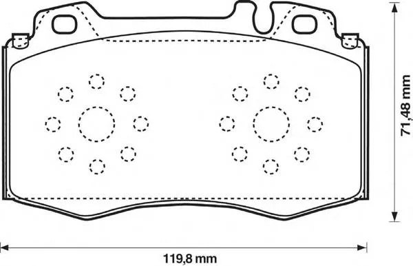Передні тормозні колодки 573092B Jurid/Bendix