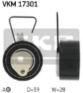 Ролик натягувача ременя ГРМ SKF VKM17301
