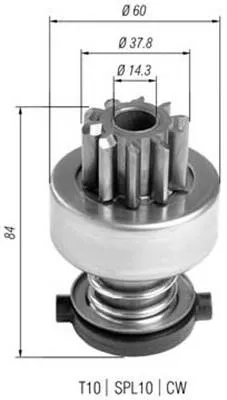 Бендикс стартера 940113020403 Magneti Marelli