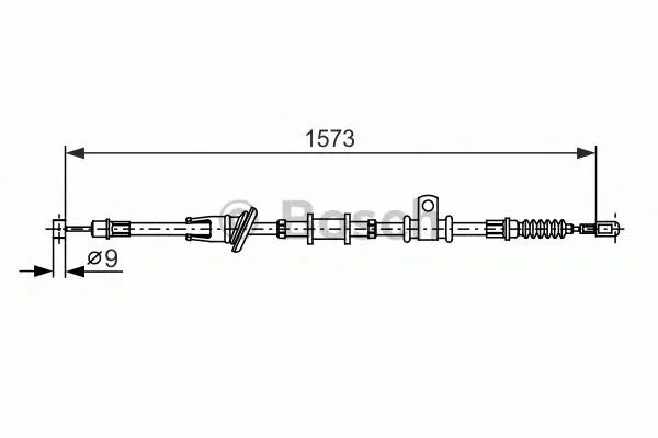 Трос ручного гальма задній, лівий 1987482399 Bosch