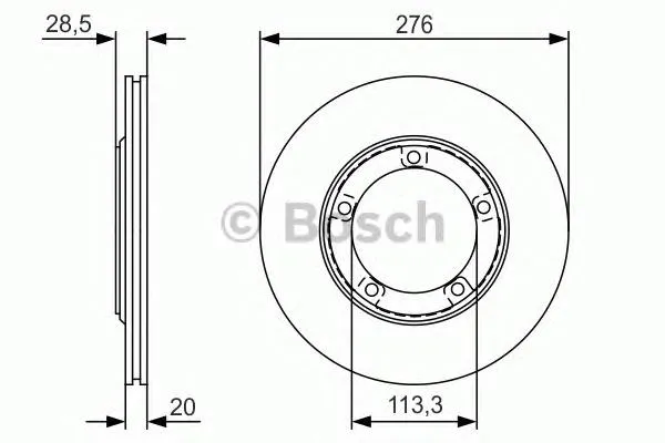 Гальмівні диски передні 0986479R59 Bosch