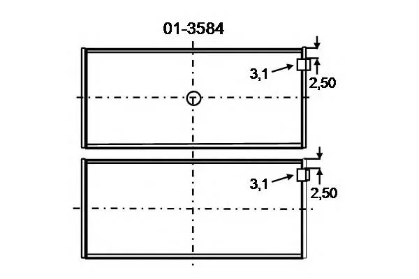 Вкладиші шатунні 013584 Glyco