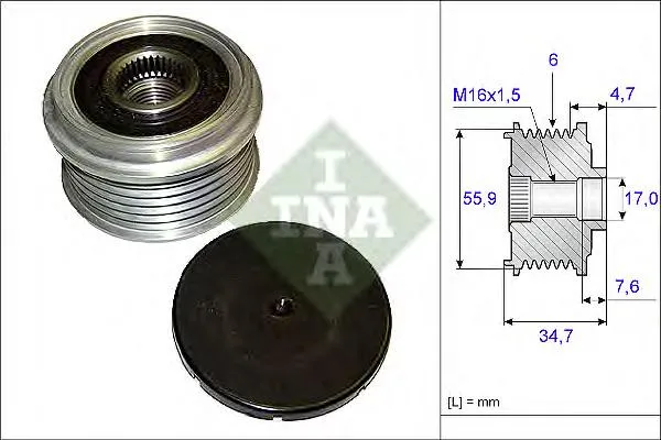 Шків генератора 353411 IKA