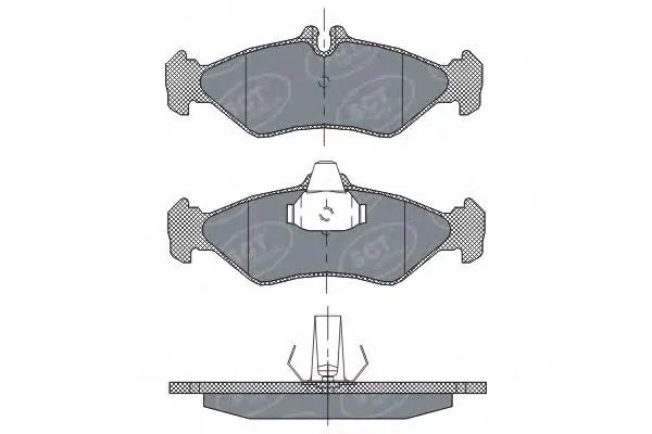 Задні гальмівні колодки SP301 SCT