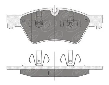 Передні тормозні колодки SP352 SCT
