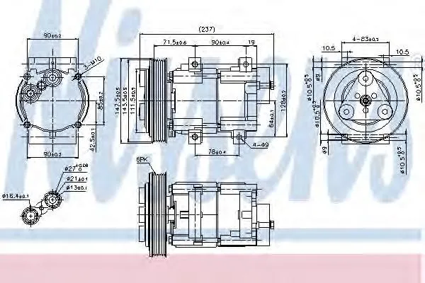 Купити 89251 Nissens Компресор кліматичної установки
