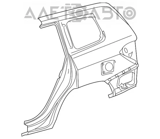 Крило заднє праве 616110E041 Toyota