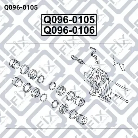 Супорт гальмівний передній лівий Q0960105 Q-fix