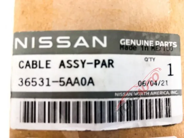 Трос ручного гальма задній, лівий 365315AA0A Nissan/Infiniti