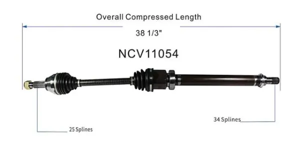 Піввісь права NCV11054 GSP