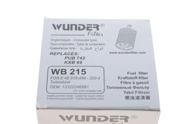 Паливний фільтр WB215 Wunder