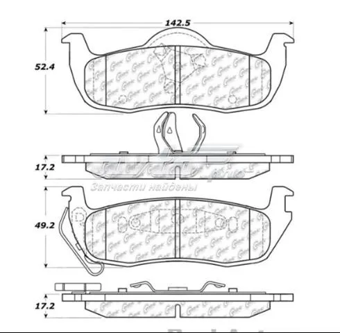 Задні гальмівні колодки 10210870 Centric Parts
