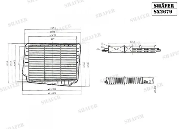 Повітряний фільтр SX2679 Shafer