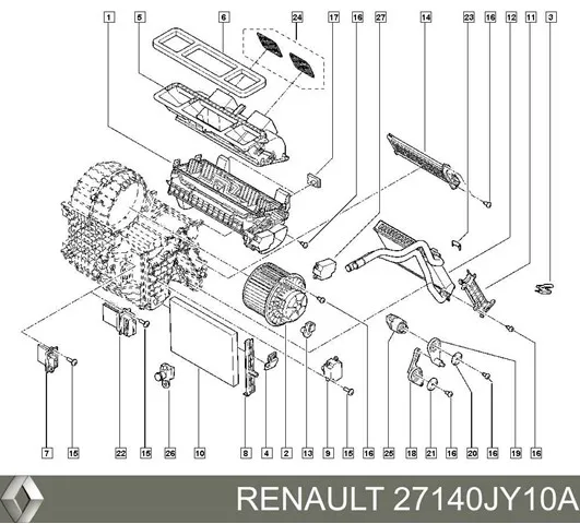 Радіатор пічки Renault Koleos HY0