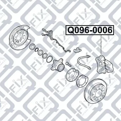 Супорт задній лівий Q0960006 Q-fix