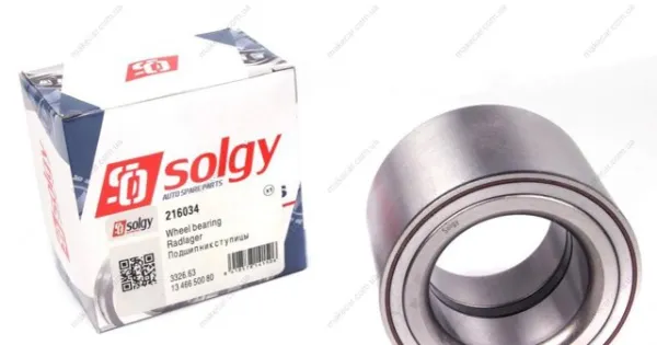 Підшипник маточини задньої, зовнішній 216034 Solgy