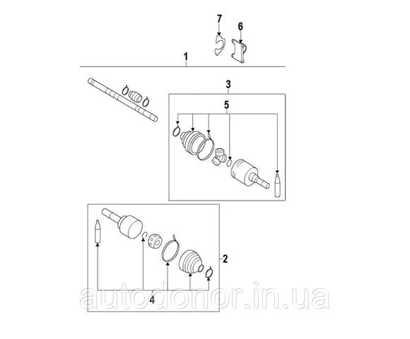 Піввісь права 391003NF2A Nissan/Infiniti