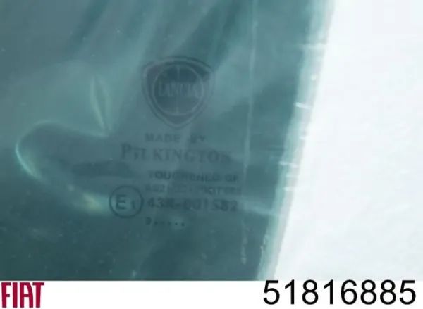 Скло передніх дверей, лівою 51816885 Fiat/Alfa/Lancia