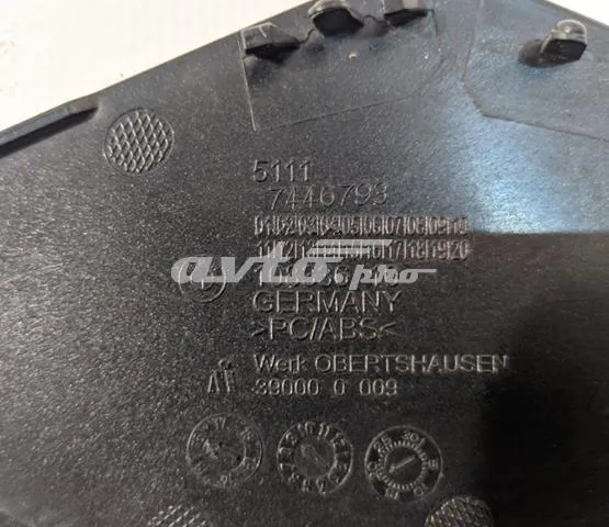 Заглушки буксирувального гака 51117446793 BMW