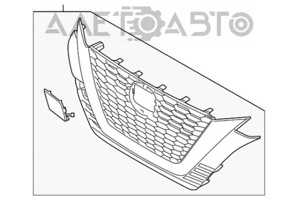 Решітка радіатора 623106CA1A Nissan/Infiniti