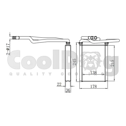 Радіатор пічки CLD6003 Cooldog