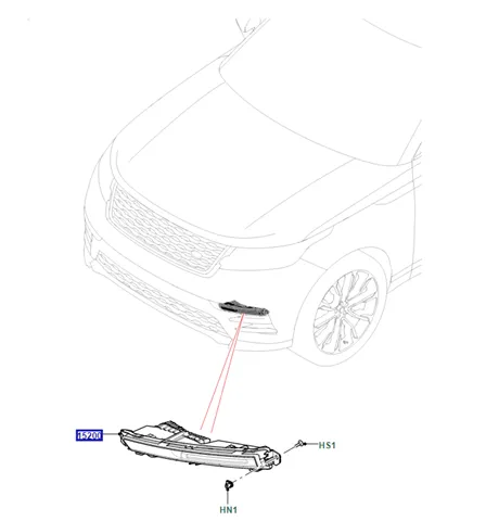Фара протитуманна, ліва LR111100 Land Rover
