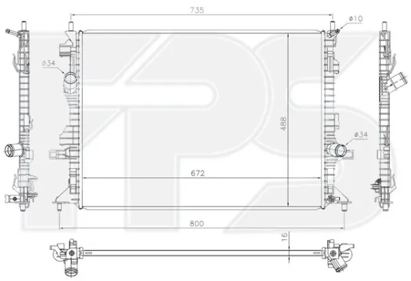 Радіатор FP28A869NS Nissens