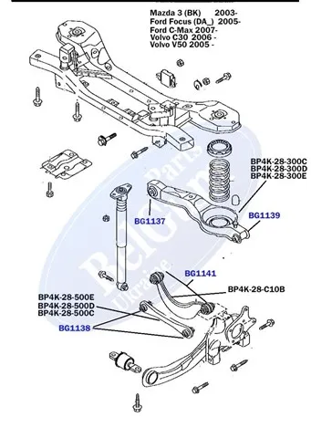 Сайлентблок заднього поперечного важеля BG1138 Belgum